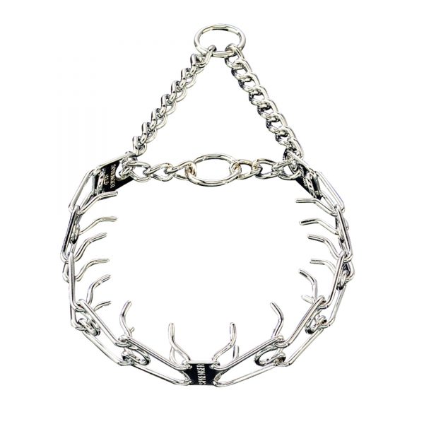 ULTRA-PLUS Training Collar with Center-Plate and Assembly Chain - Steel chrome-plated (dead ring)