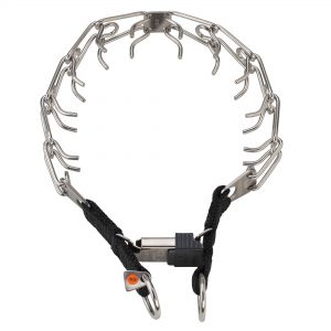 ULTRA-PLUS Training Collar with Center-Plate and ClicLock - Stainless steel (two d-rings)
