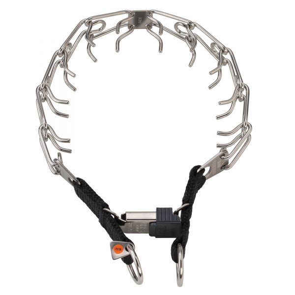 ULTRA-PLUS Training Collar with Center-Plate and ClicLock - Stainless steel (two d-rings)
