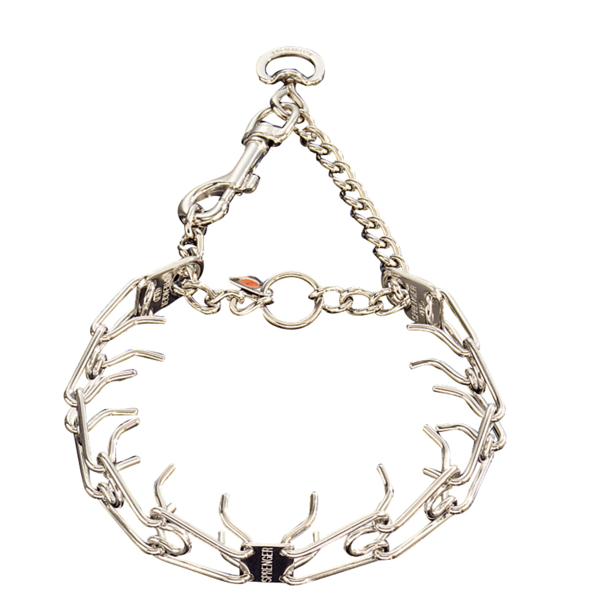 ULTRA-PLUS Training Collar with Center-Plate and Assembly Chain - Stainless steel (swivel with snap hook)