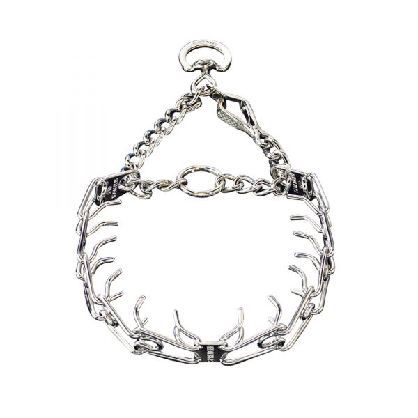ULTRA-PLUS Training Collar with Center-Plate and Assembly Chain - Steel chrome-plated (swivel ring)