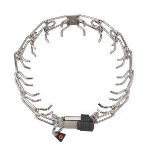 ULTRA-PLUS Training Collar with Center-Plate and ClicLock - Stainless steel (no nylon strapping)