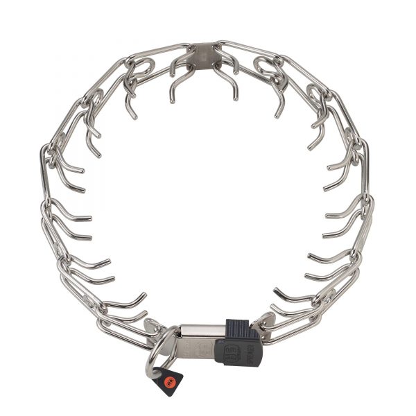 ULTRA-PLUS Training Collar with Center-Plate and ClicLock - Stainless steel (no nylon strapping)
