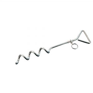 Spiral stake - Steel chrome-plated, 44 cm / 17"