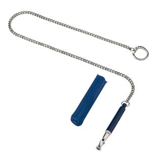 Soundless Training Whistle with Plastic Cover, Sleeve, and Chain