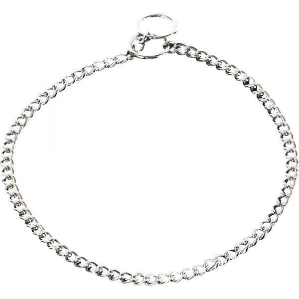 Collar, Chain Type: Flat Polished Links - Steel chrome-plated, 1.5 mm