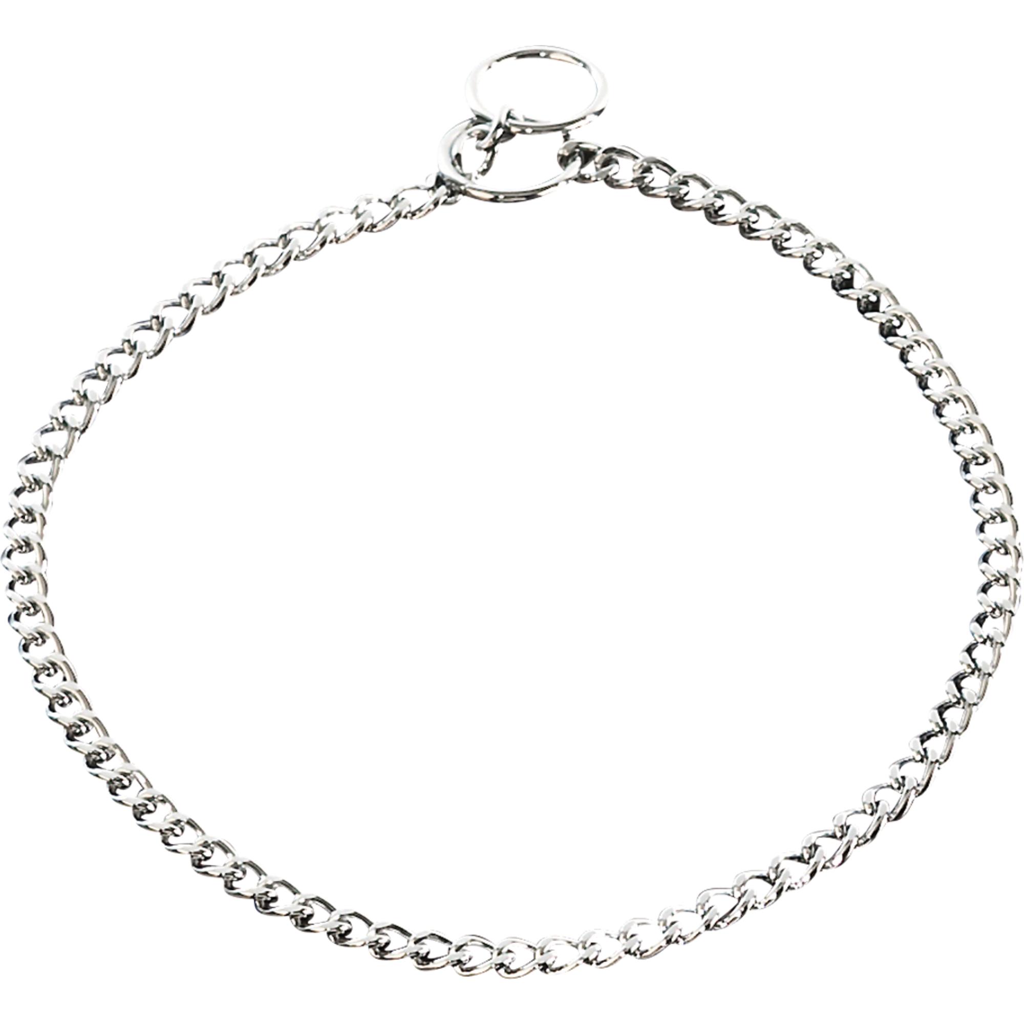 Collar, Chain Type: Flat Polished Links - Steel chrome-plated, 1.5 mm