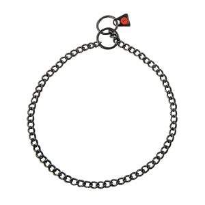 Collar, Chain Type: Round Links - Stainless steel black, 2.0 mm