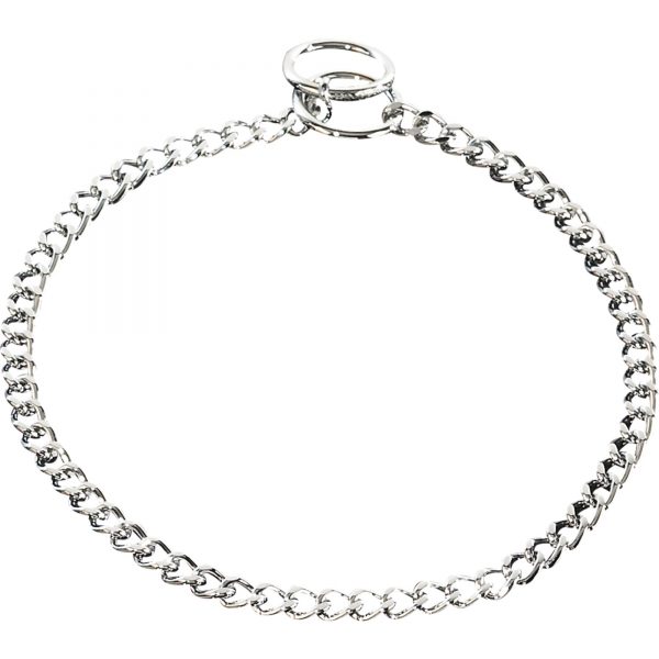 Collar, Chain Type: Flat Polished links - Steel chrome-plated, 2.0 mm