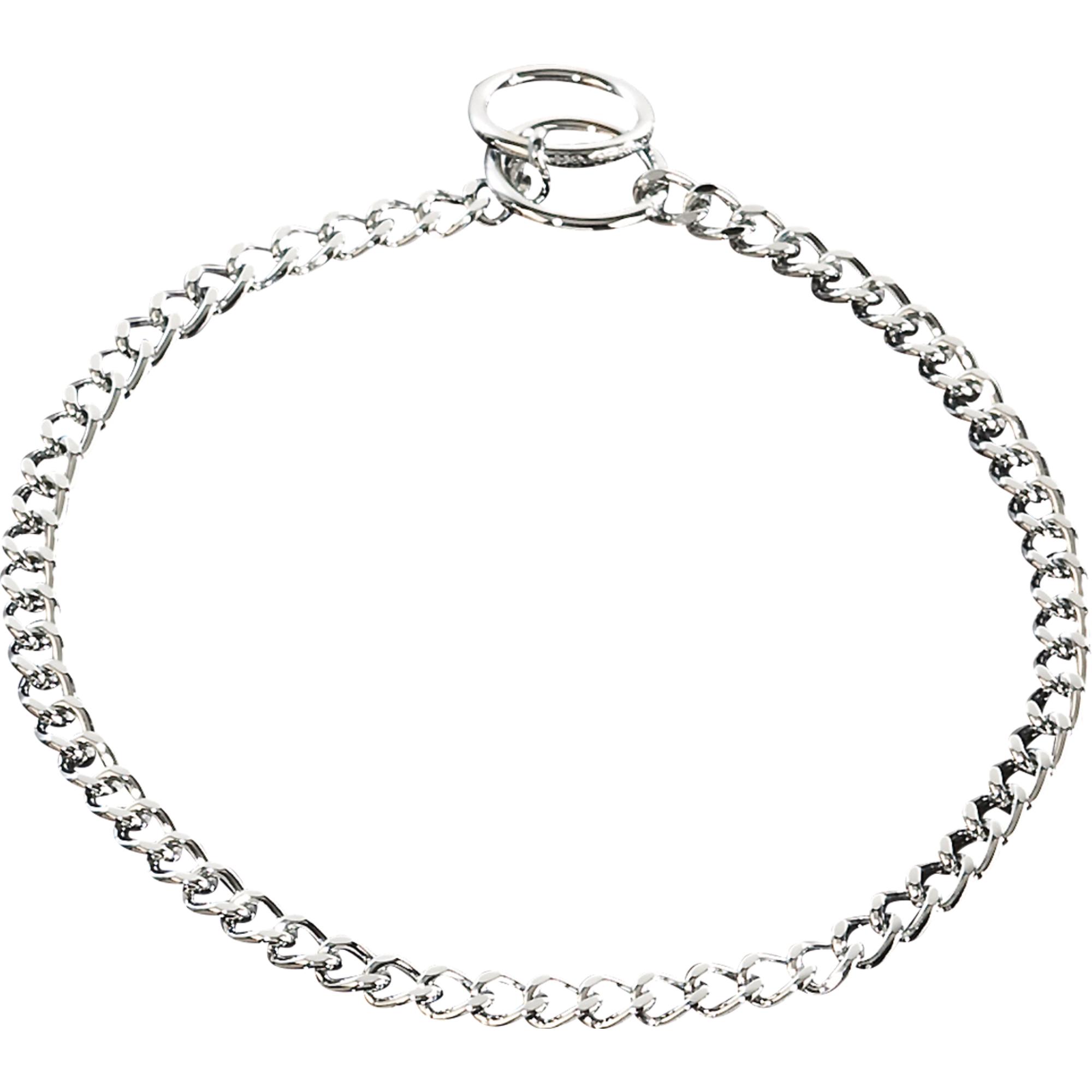 Collar, Chain Type: Flat Polished links - Steel chrome-plated, 2.0 mm