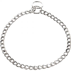 Collar, Chain Type: Flat Polished links - Steel chrome-plated, 2.5 mm