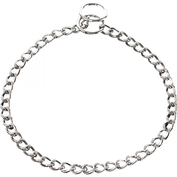 Collar, Chain Type: Flat Polished links - Steel chrome-plated, 2.5 mm