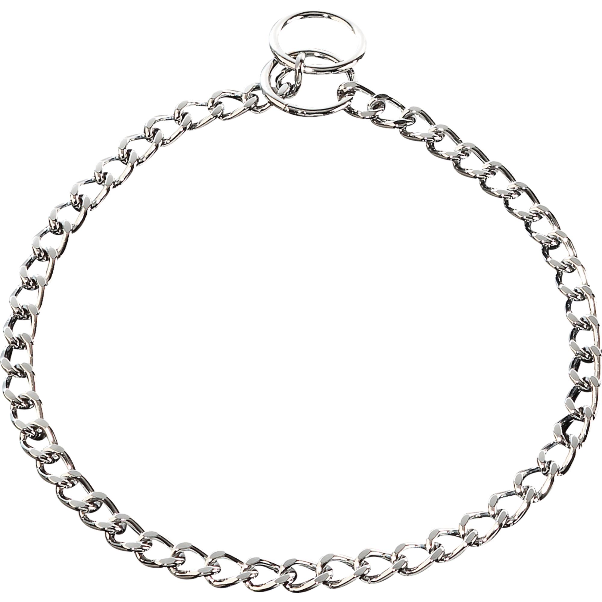 Collar, Chain Type: Flat Polished links - Steel chrome-plated, 2.5 mm
