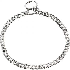 Collar, Chain Type: Flat polished, narrow links - Steel chrome-plated, 3.0 mm