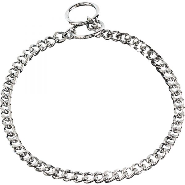 Collar, Chain Type: Flat polished, narrow links - Steel chrome-plated, 3.0 mm