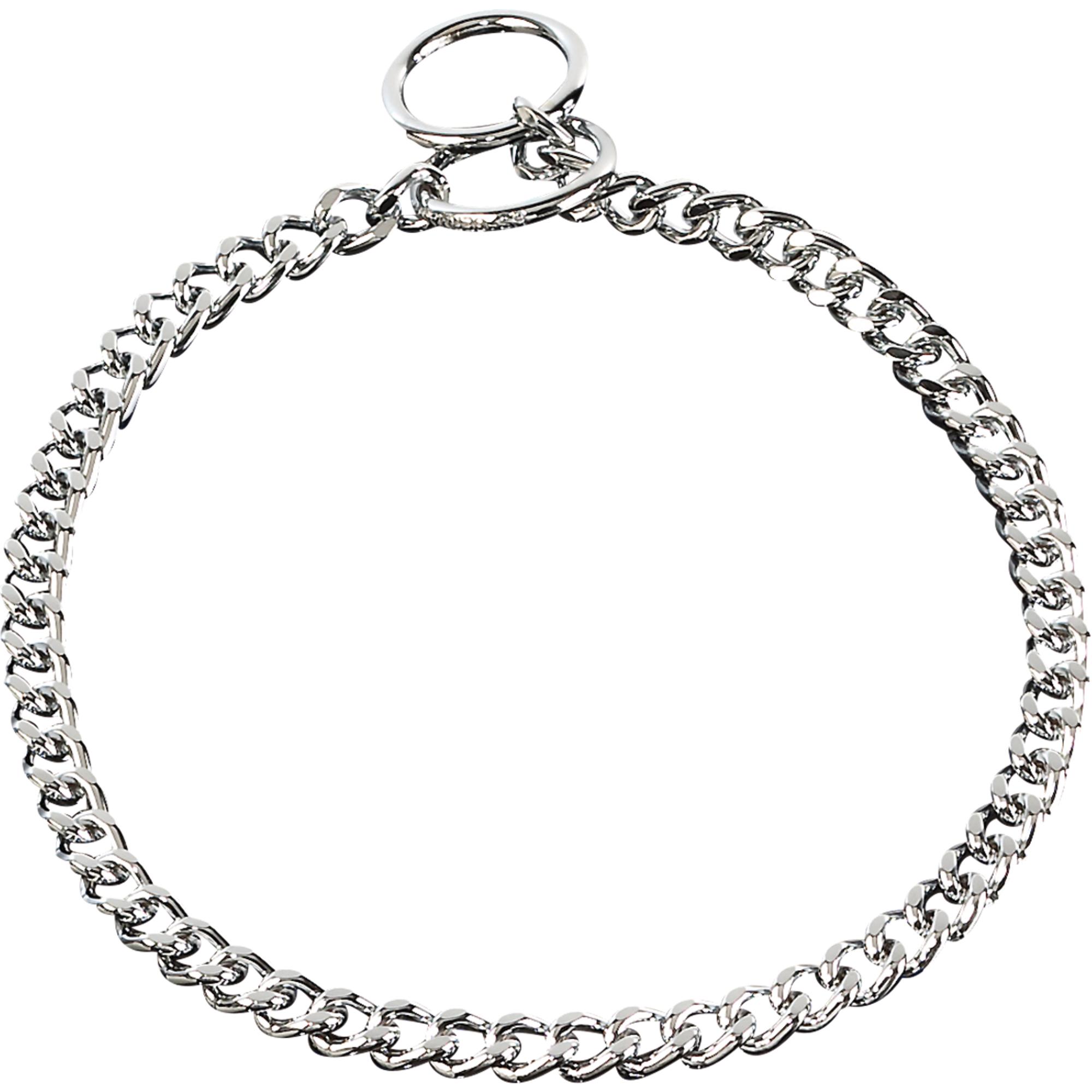 Collar, Chain Type: Flat polished, narrow links - Steel chrome-plated, 3.0 mm
