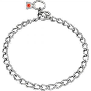 Collar, Chain Type: Round Links - Stainless Steel Matt, 3.0 mm