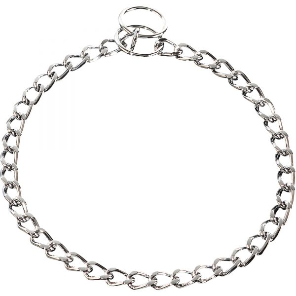 Collar, Chain Type: Flat polished links - Steel chrome-plated, 3.0 mm