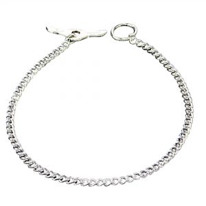 Collar with Toggle-Closure, Chain Type: Round Links - Steel chrome-plated, 2.0 mm