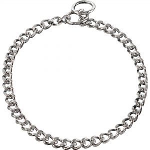 Collar, Chain Type: Flat polished, narrow links - Steel chrome-plated, 4.0 mm