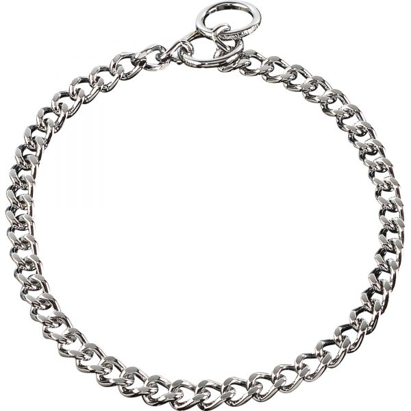 Collar, Chain Type: Flat polished, narrow links - Steel chrome-plated, 4.0 mm