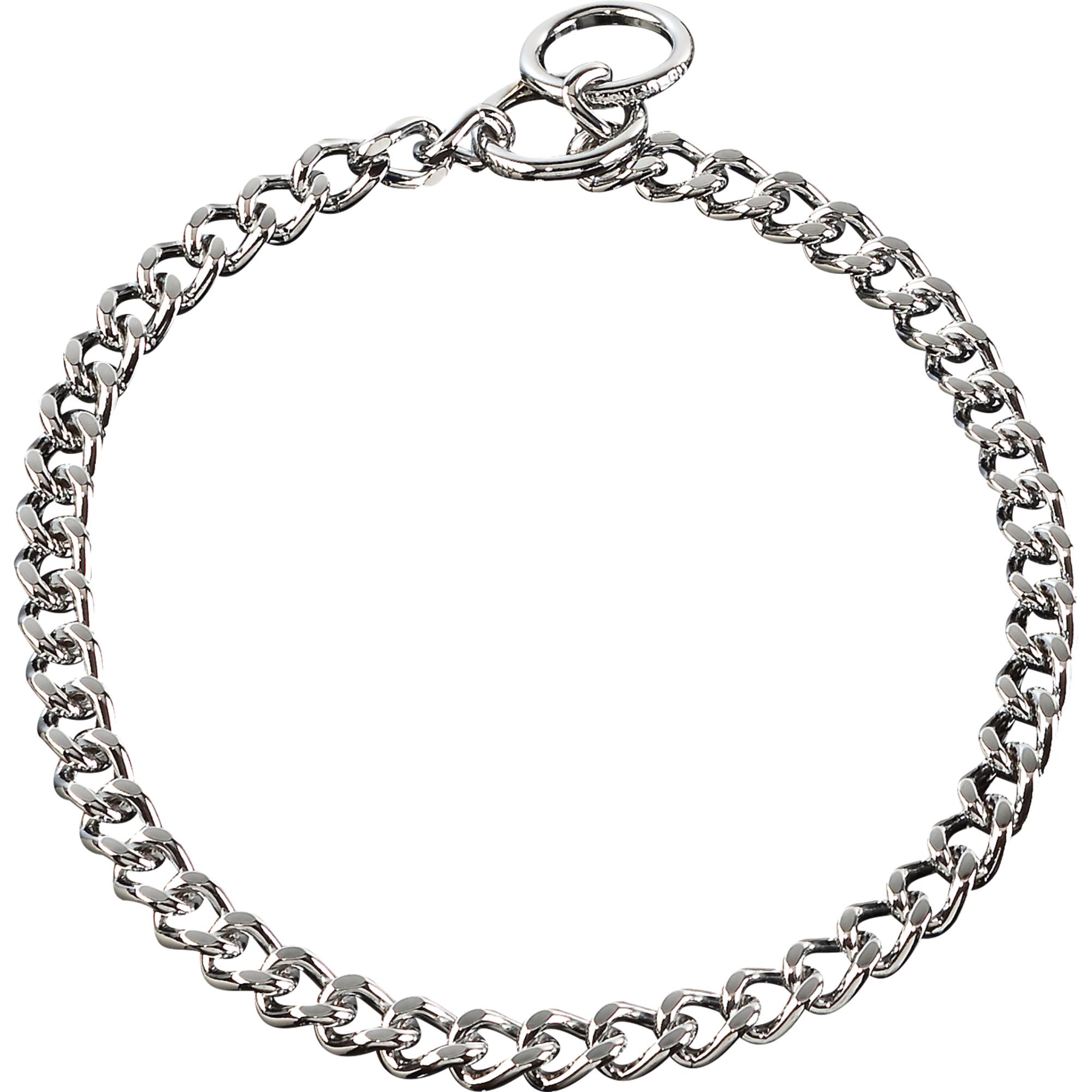 Collar, Chain Type: Flat polished, narrow links - Steel chrome-plated, 4.0 mm