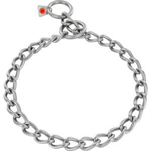 Collar, Chain Type: Round Links - Stainless steel matt, 4.0 mm