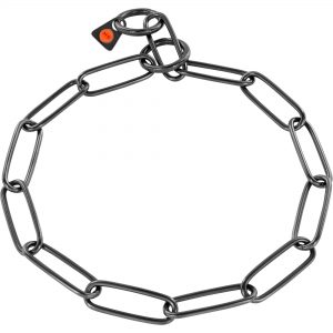 Collar, Chain Type: Long Links - Stainless steel black, 3.0 mm