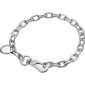 Medium Chain Link Collar, adjustable - with SPRENGER hook - Steel chrome-plated
