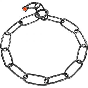 Collar, Chain Type: Long Links- Stainless steel black, 4.0 mm (51604-57)