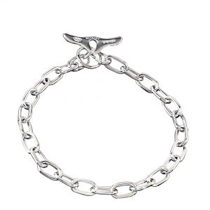 Collar with Toggle-Closure, Chain Type: Medium - Steel chrome-plated, 3.4 mm