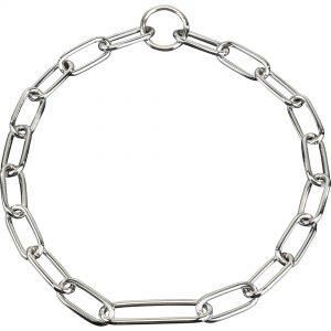 Collar, with extra long middle link - Steel chrome-plated, 4.0 mm