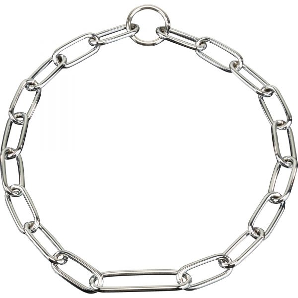 Collar, with extra long middle link - Steel chrome-plated, 4.0 mm