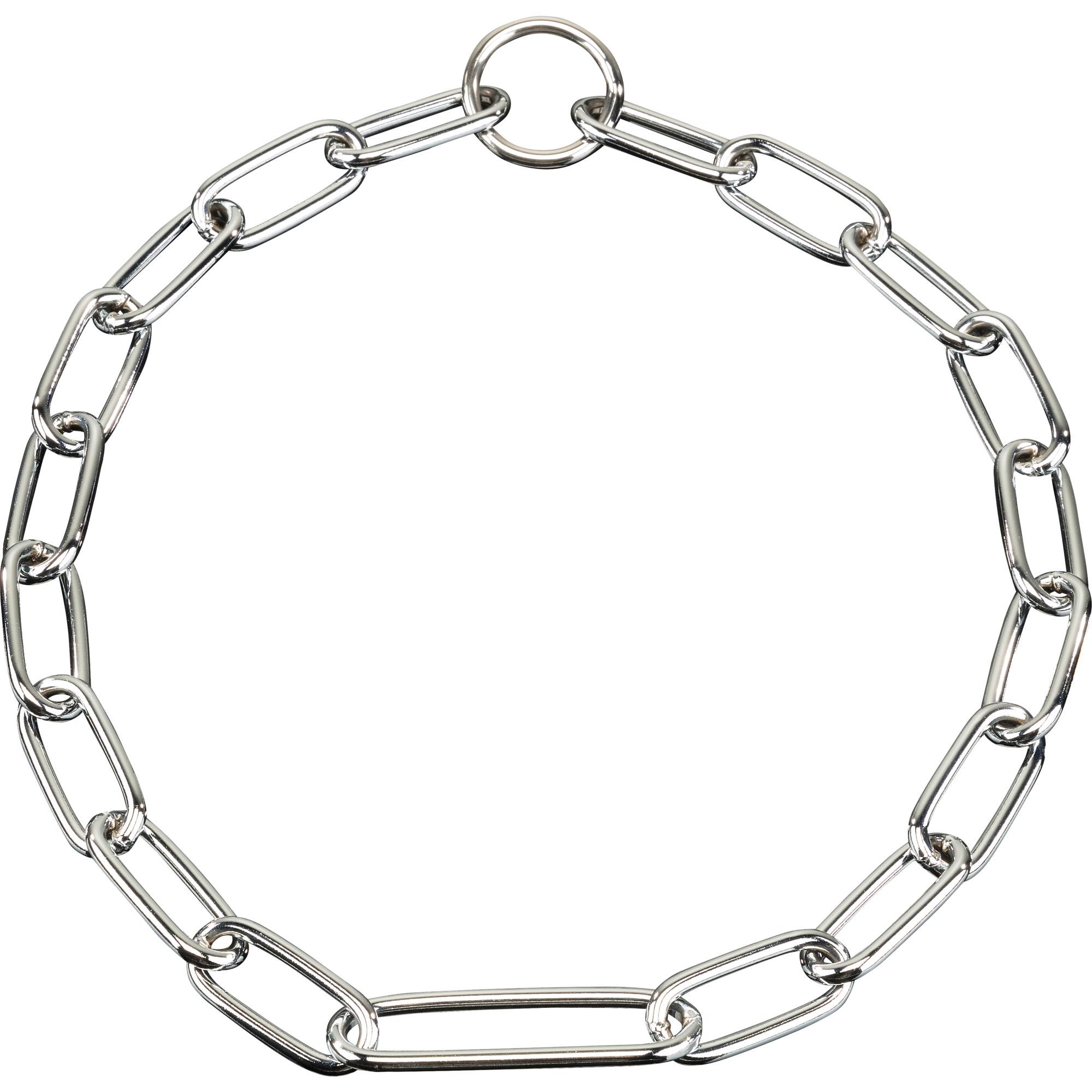 Collar, with extra long middle link - Steel chrome-plated, 4.0 mm