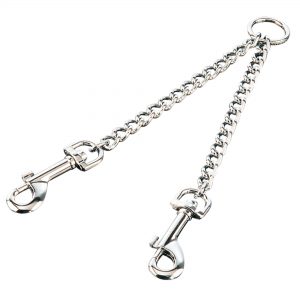 Coupling chain with snap hook - Steel chrome-plated