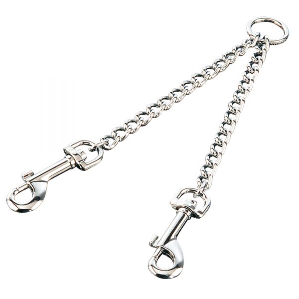 Coupling chain with snap hook - Steel chrome-plated