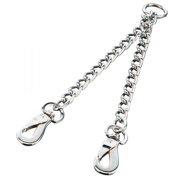 Coupling chain with snap hook - Steel chrome-plated, 4.0 mm, 61 cm / 24"