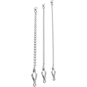Leash Protection Chain - Steel chrome plated, 40 cm / 16"