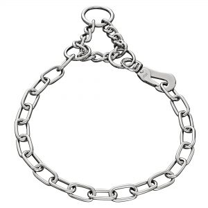 Medium Chain Link Collar, adjustable - with SPRENGER hook, Stainless steel, 3.0 mm (assembly chain)