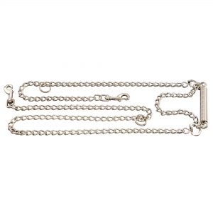 Halter-Chain with spring - Steel nickel-plated, 4.0 mm / 79"