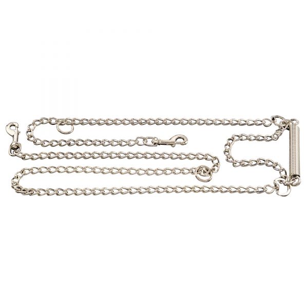 Halter-Chain with spring - Steel nickel-plated, 4.0 mm / 79"