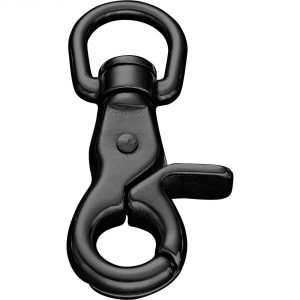 Scissor snap hook - Stainless steel black resine, 65 mm