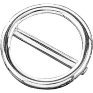 Ring with bar - Steel nickel-plated