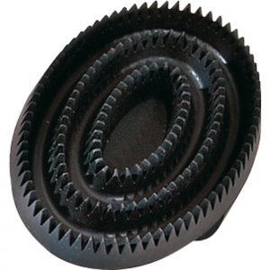 Rubber Curry Comb - Oval, Black