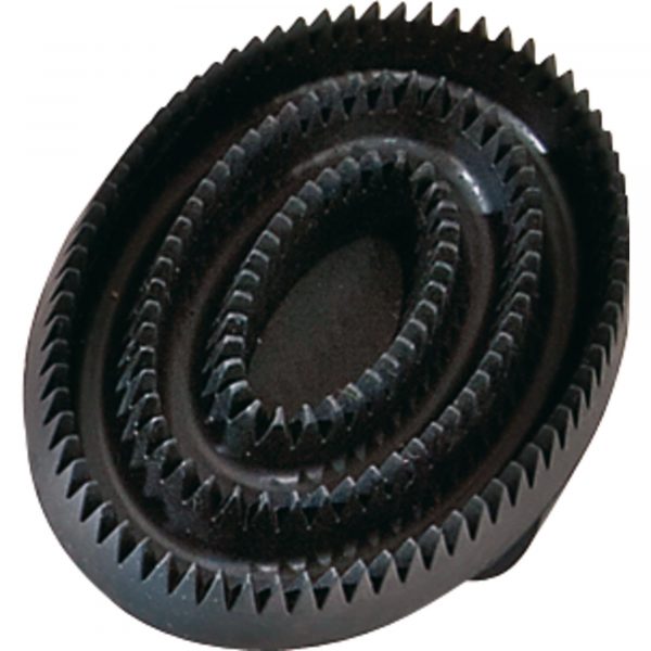 Rubber Curry Comb - Oval, Black