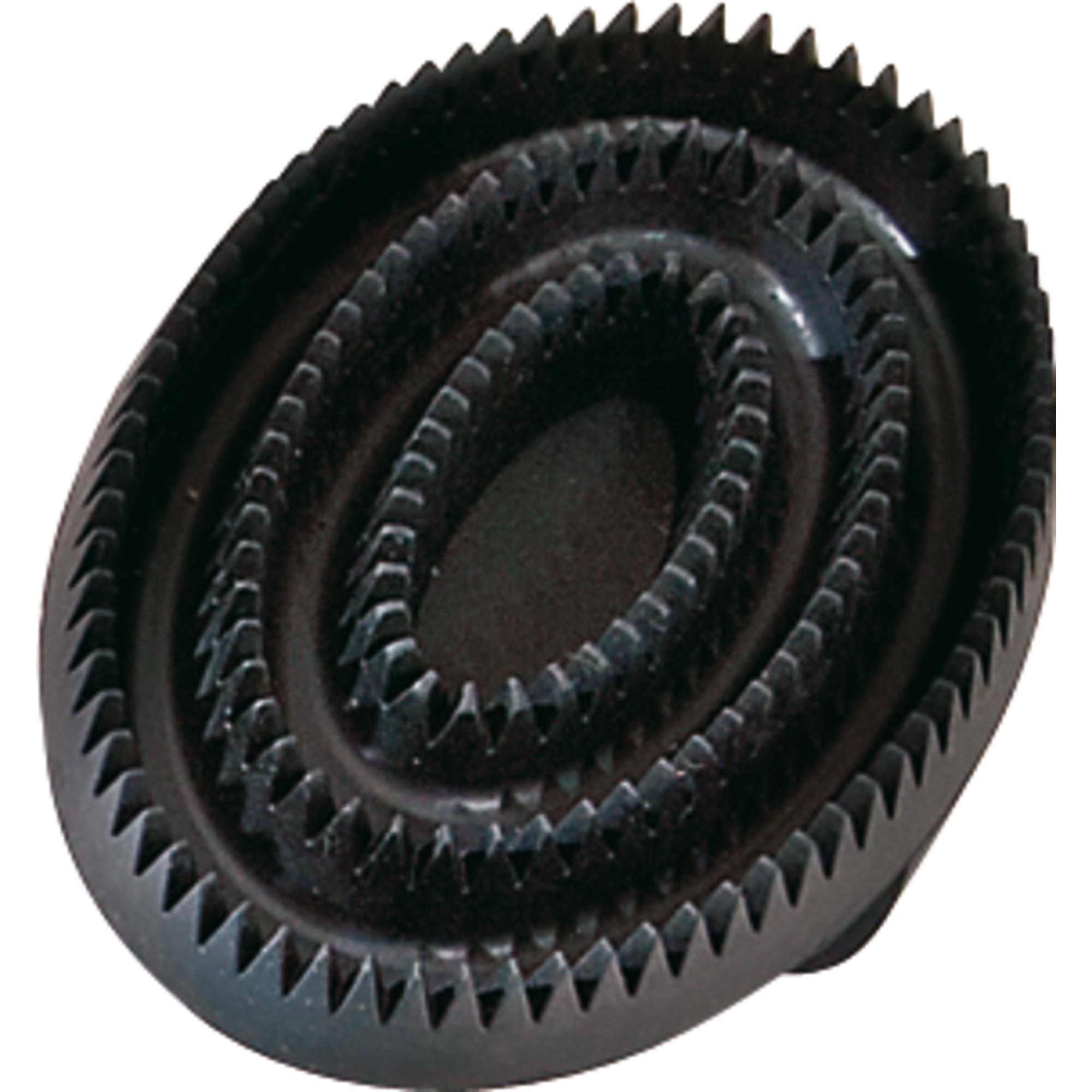 Rubber Curry Comb - Oval, Black