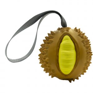 Dog toy FRUIT CHALLENGE -  Durian, orange-yellow (L)