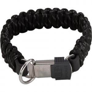 PARACORD Collar - reflecting, black