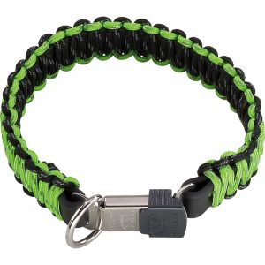 PARACORD Collar - reflecting, green