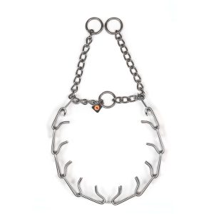 ULTRA-PLUS Easy On Training Collar with Center-Plate and Assembly Chain - Stainless steel